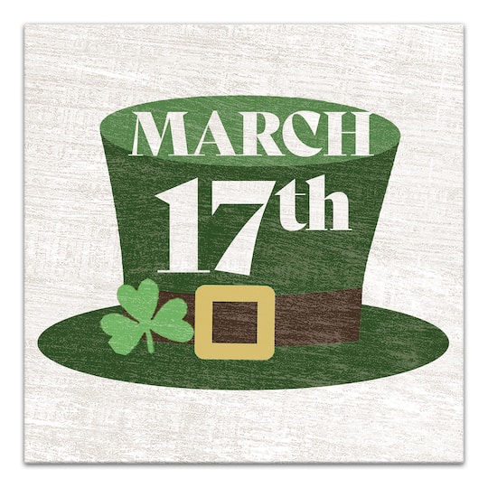 March 17th Top Hat Canvas Wall Art